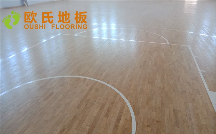 北京房山城建婁子水小學(xué)籃球館木地板圖片
